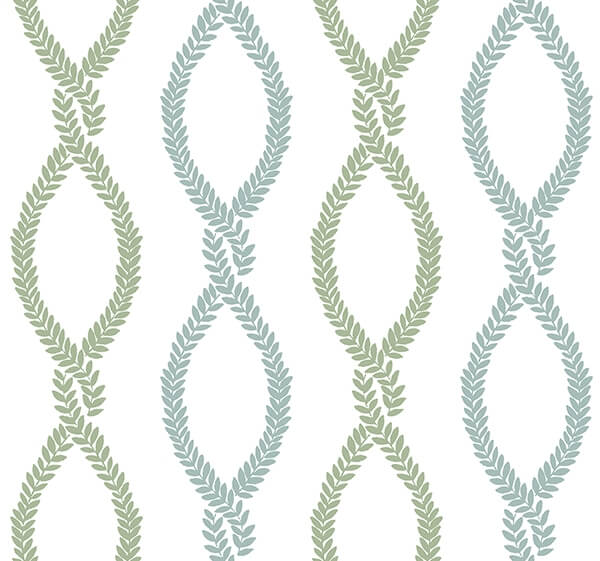 Laureate Light Green Vine Trellis Wallpaper