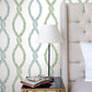 Laureate Light Green Vine Trellis Wallpaper