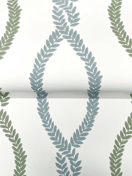 Laureate Light Green Vine Trellis Wallpaper