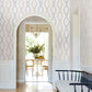 Laureate Neutral Vine Trellis Wallpaper