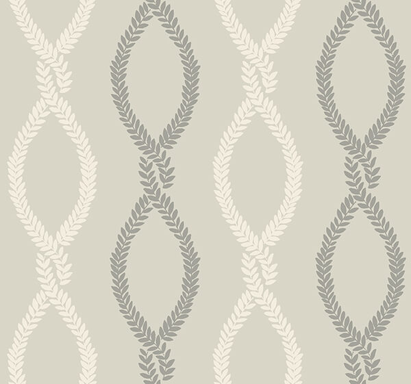 Laureate Grey Vine Trellis Wallpaper