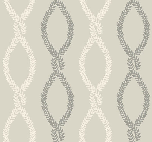 Laureate Grey Vine Trellis Wallpaper