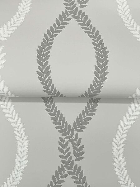 Laureate Grey Vine Trellis Wallpaper