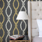 Laureate Black Vine Trellis Wallpaper