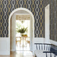 Laureate Black Vine Trellis Wallpaper