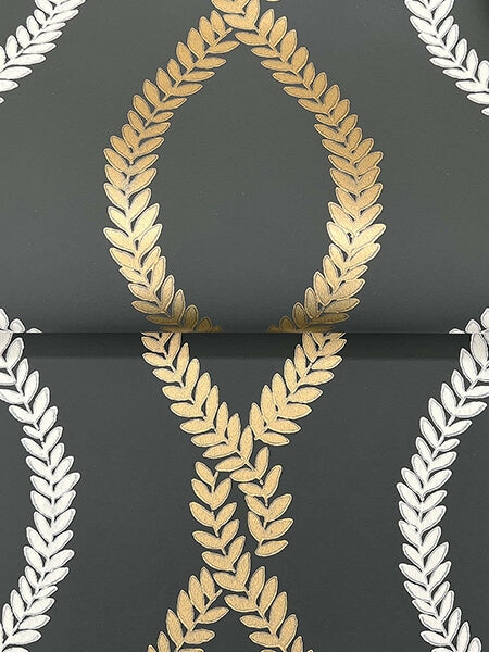 Laureate Black Vine Trellis Wallpaper