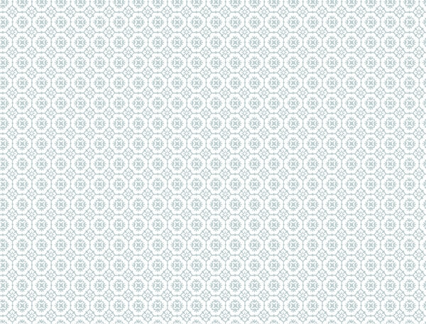 Priti Light Blue Floral Grid Wallpaper