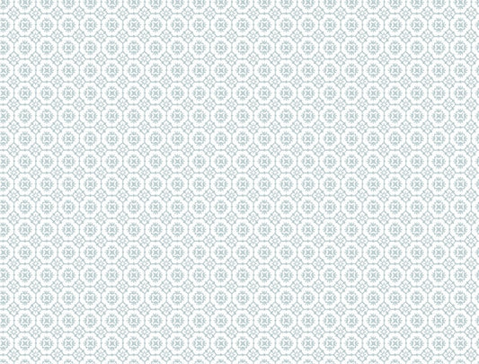 Priti Light Blue Floral Grid Wallpaper
