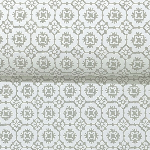 Priti Grey Floral Grid Wallpaper