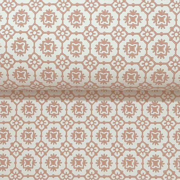 Priti Rose Floral Grid Wallpaper