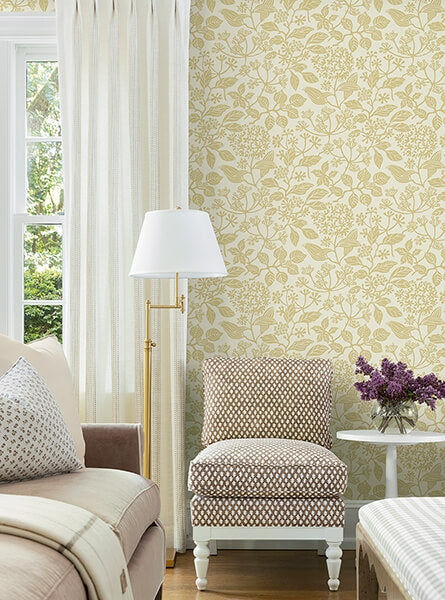 Rowen Honey Botanical Wallpaper