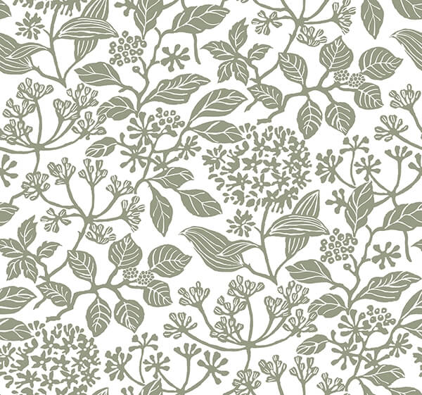 Rowen Olive Botanical Wallpaper