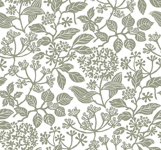 Rowen Olive Botanical Wallpaper