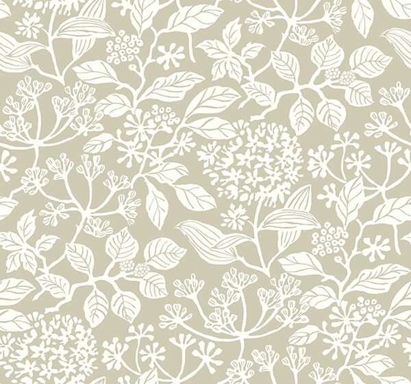 Rowen Taupe Botanical Wallpaper