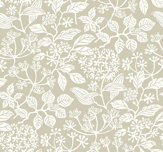 Rowen Taupe Botanical Wallpaper
