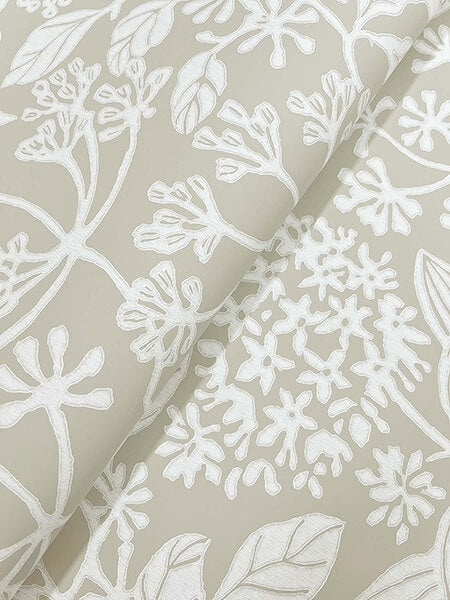 Rowen Taupe Botanical Wallpaper