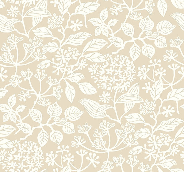 Rowen Beige Botanical Wallpaper