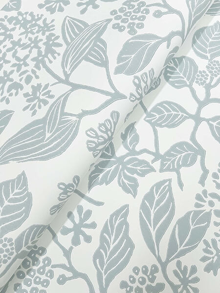 Rowen Light Blue Botanical Wallpaper