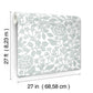 Rowen Light Blue Botanical Wallpaper