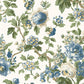 Beatrix Blue Vintage Floral Wallpaper