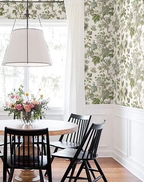 Beatrix Neutral Vintage Floral Wallpaper
