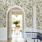 Beatrix Neutral Vintage Floral Wallpaper