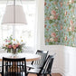 Beatrix Sky Blue Vintage Floral Wallpaper