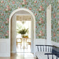 Beatrix Sky Blue Vintage Floral Wallpaper