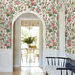 Beatrix Fuchsia Vintage Floral Wallpaper
