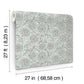 Chatsworth Garden Sky Blue Floral Trail Wallpaper