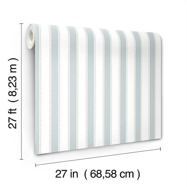 Tilford Light Blue Awning Stripe Wallpaper