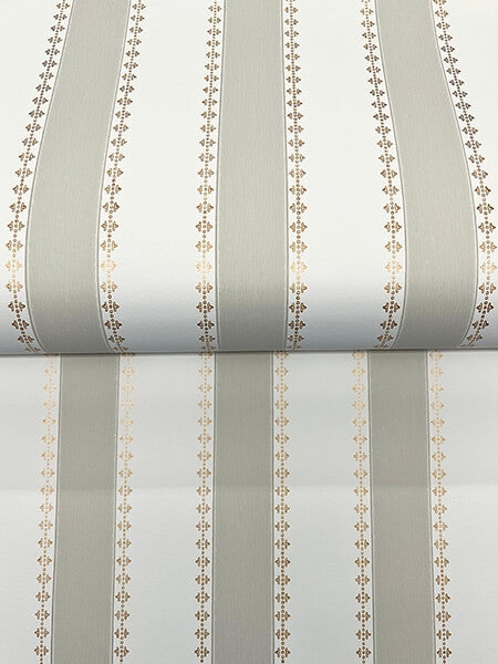 Tilford Beige Awning Stripe Wallpaper