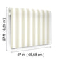 Tilford Beige Awning Stripe Wallpaper