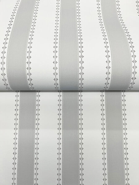 Tilford Light Grey Awning Stripe Wallpaper