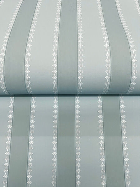 Tilford Blue Awning Stripe Wallpaper
