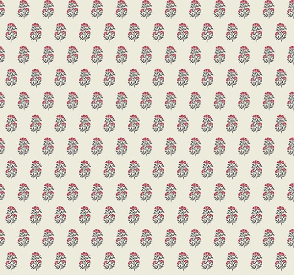 Sylvie Ruby Floral Wallpaper
