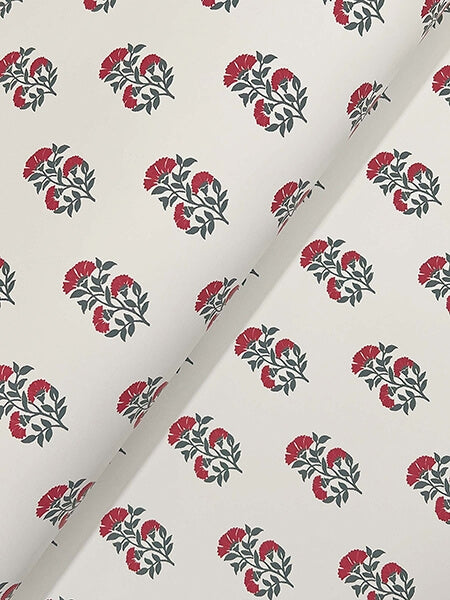 Sylvie Ruby Floral Wallpaper