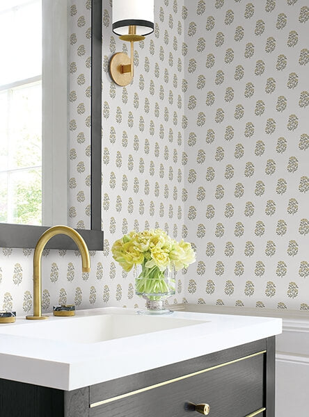 Sylvie Neutral Floral Wallpaper