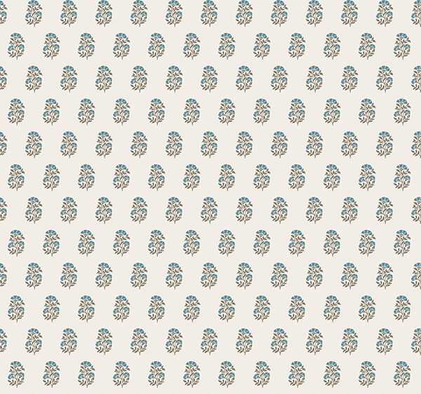 Sylvie Teal Floral Wallpaper