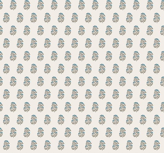 Sylvie Teal Floral Wallpaper