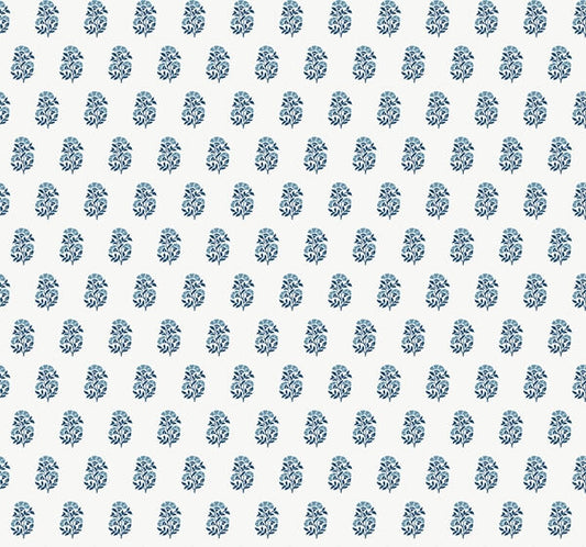 Sylvie Blue Floral Wallpaper