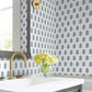 Sylvie Blue Floral Wallpaper