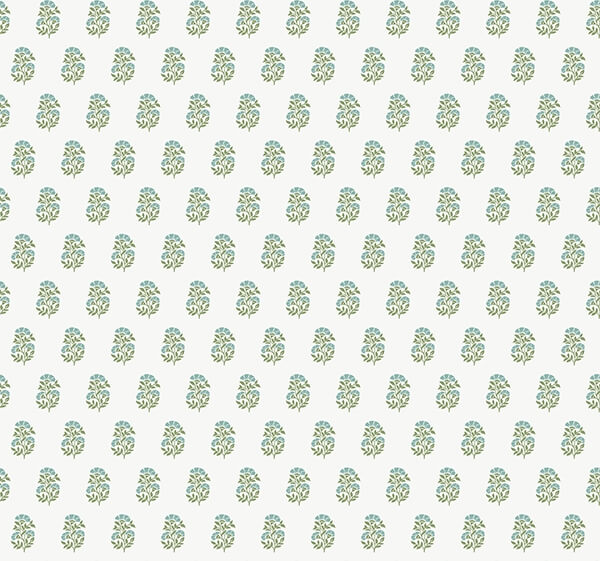 Sylvie Green Floral Wallpaper