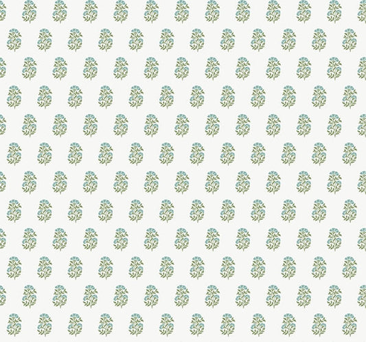 Sylvie Green Floral Wallpaper