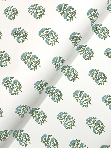 Sylvie Green Floral Wallpaper