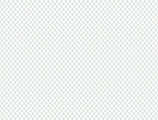 Brioni Light Blue Floral Stamp Wallpaper