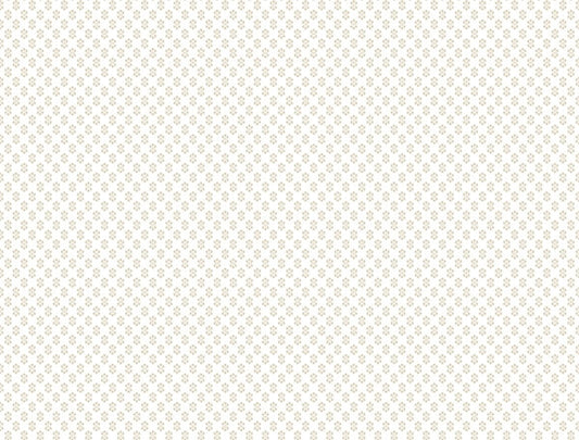 Brioni Beige Floral Stamp Wallpaper