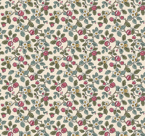 Framboise Merlot Berry Vines Wallpaper
