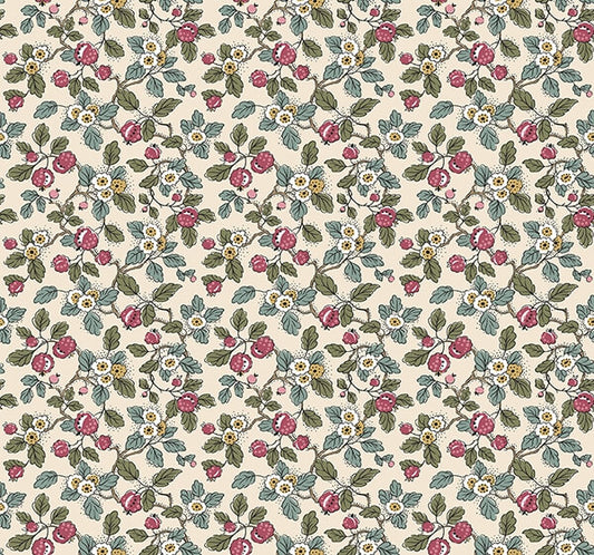 Framboise Merlot Berry Vines Wallpaper