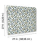 Framboise Blue Berry Vines Wallpaper